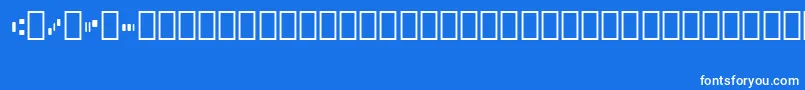 フォントMicr012Bt – 青い背景に白い文字