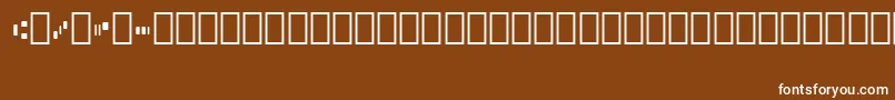 Micr012Bt-Schriftart – Weiße Schriften auf braunem Hintergrund