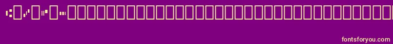 Micr012Bt Font – Yellow Fonts on Purple Background
