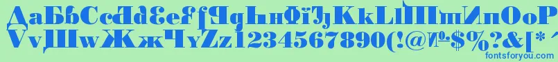 KremlinChairman Font – Blue Fonts on Green Background