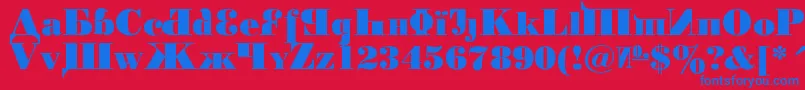 KremlinChairman Font – Blue Fonts on Red Background