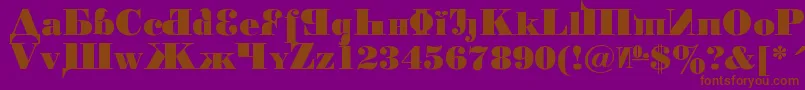 KremlinChairman Font – Brown Fonts on Purple Background