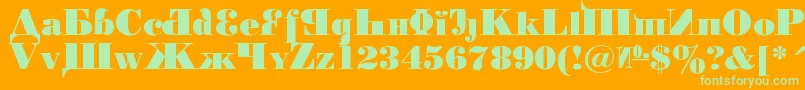KremlinChairman Font – Green Fonts on Orange Background