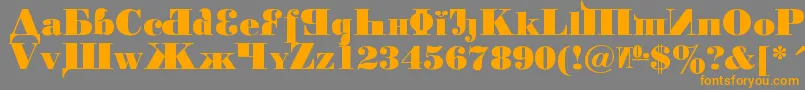 KremlinChairman Font – Orange Fonts on Gray Background