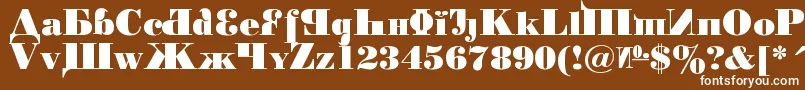 フォントKremlinChairman – 茶色の背景に白い文字