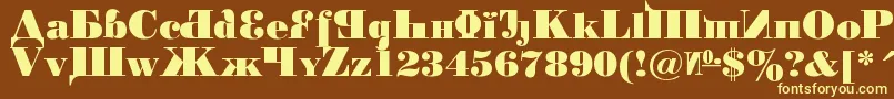 KremlinChairman Font – Yellow Fonts on Brown Background