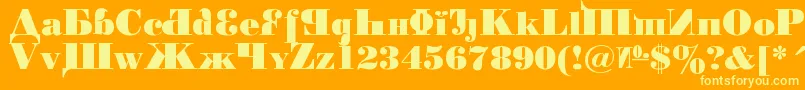KremlinChairman Font – Yellow Fonts on Orange Background