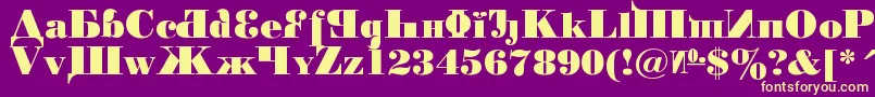 KremlinChairman Font – Yellow Fonts on Purple Background