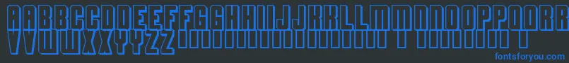 Flashback Font – Blue Fonts on Black Background