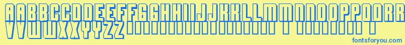 Flashback Font – Blue Fonts on Yellow Background