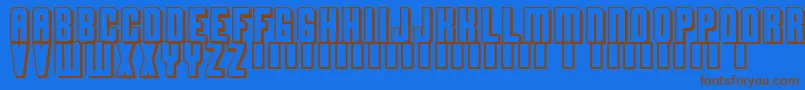 Flashback Font – Brown Fonts on Blue Background