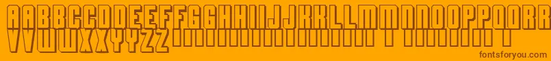 Flashback Font – Brown Fonts on Orange Background