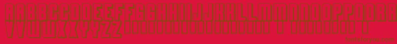 Flashback Font – Brown Fonts on Red Background