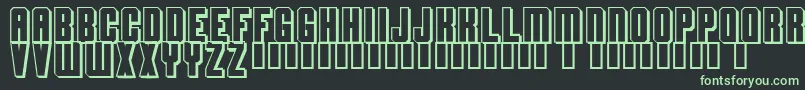 Flashback Font – Green Fonts on Black Background