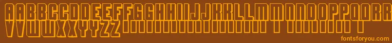Flashback Font – Orange Fonts on Brown Background
