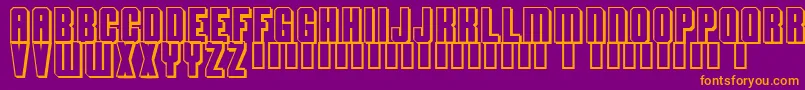 Flashback Font – Orange Fonts on Purple Background