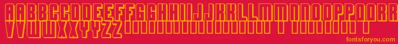 Flashback Font – Orange Fonts on Red Background