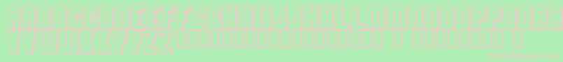 Flashback Font – Pink Fonts on Green Background