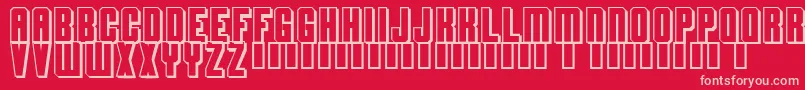Flashback Font – Pink Fonts on Red Background