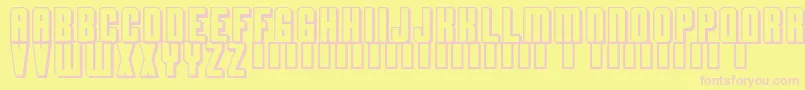 Flashback Font – Pink Fonts on Yellow Background