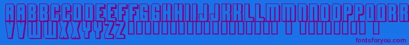 Flashback Font – Purple Fonts on Blue Background