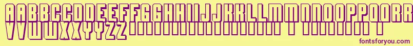 Flashback Font – Purple Fonts on Yellow Background