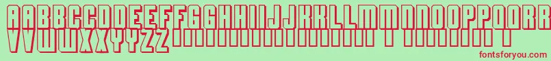 Flashback Font – Red Fonts on Green Background