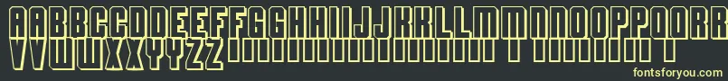 Flashback Font – Yellow Fonts on Black Background