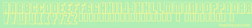 Flashback Font – Yellow Fonts on Green Background