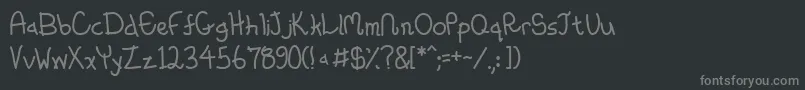 フォントWhimsico – 黒い背景に灰色の文字