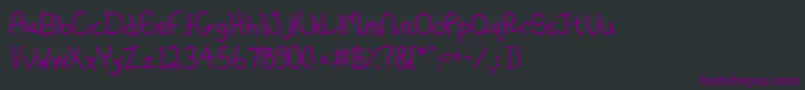 Шрифт Whimsico – фиолетовые шрифты на чёрном фоне