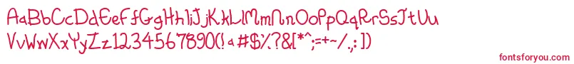 Шрифт Whimsico – красные шрифты