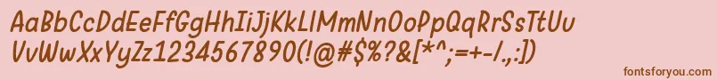 WarungKopiRegularItalic Font – Brown Fonts on Pink Background