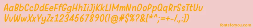 WarungKopiRegularItalic Font – Orange Fonts on Pink Background