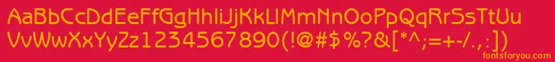 ItcBenguiatGothicLtMedium Font – Orange Fonts on Red Background