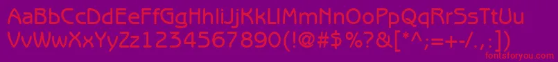 ItcBenguiatGothicLtMedium Font – Red Fonts on Purple Background
