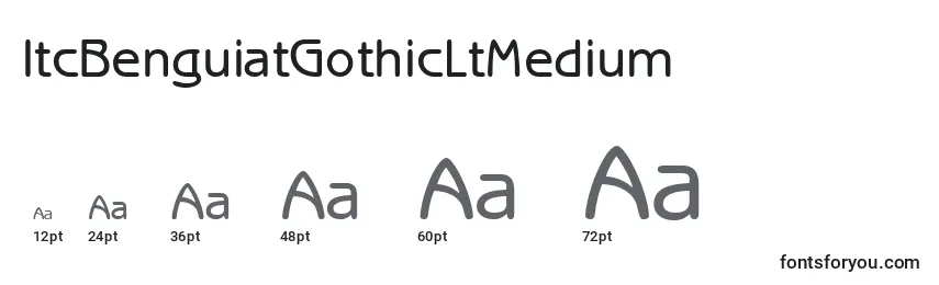 Размеры шрифта ItcBenguiatGothicLtMedium