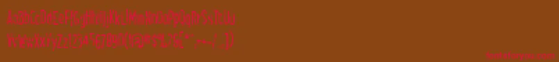 Smellsliketacos Font – Red Fonts on Brown Background