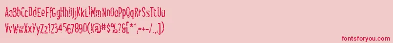 Smellsliketacos Font – Red Fonts on Pink Background