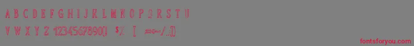 フォントHerculesVsGolliath – 赤い文字の灰色の背景