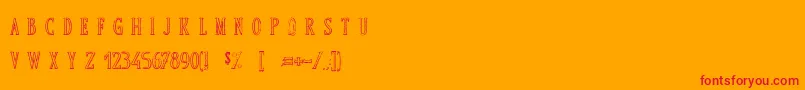 HerculesVsGolliath Font – Red Fonts on Orange Background