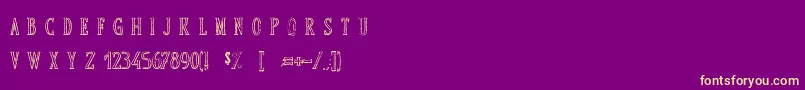 HerculesVsGolliath-Schriftart – Gelbe Schriften auf violettem Hintergrund