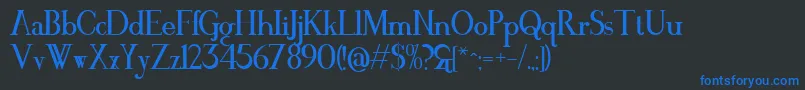 MawnsSerif Font – Blue Fonts on Black Background
