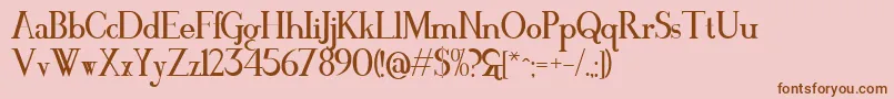 MawnsSerif Font – Brown Fonts on Pink Background