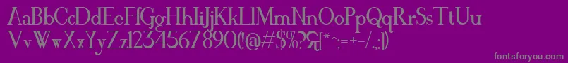 MawnsSerif-Schriftart – Graue Schriften auf violettem Hintergrund