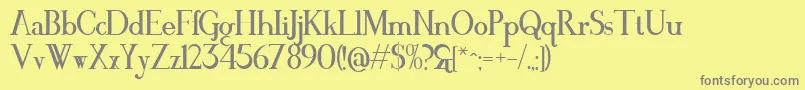 MawnsSerif Font – Gray Fonts on Yellow Background