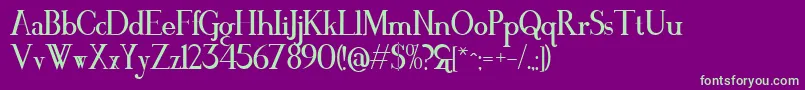 MawnsSerif Font – Green Fonts on Purple Background