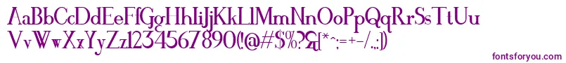MawnsSerif-Schriftart – Violette Schriften auf weißem Hintergrund