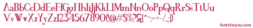 MawnsSerif Font – Red Fonts on White Background