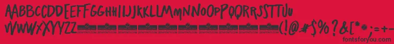 FreehandBlockletterBold Font – Black Fonts on Red Background
